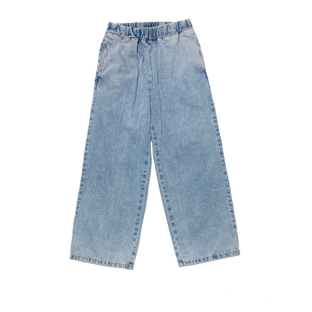 H&M Wide-leg High Rise Pull-on Denim Pants